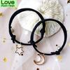 2pcs Star Moon Magnetic Couple Bracelet Set For Men Women Trendy Handmade Rope Chain Friendship Bracelet Adjustable Jewelry