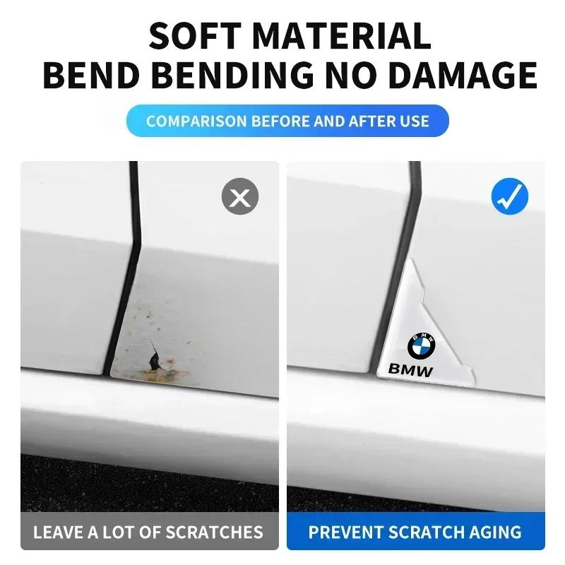 2 шт. Уголок двери автомобиля Защита от столкновений Прозрачная наклейка Для bmw e46 e39 e90 e60 e30 f10 f11 f20 f30 g20 g30 x1 x3 x5 z4