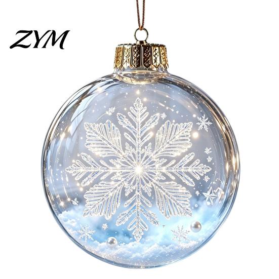Indoor Outdoor Xmas Decor Glowing Christmas Story Ornament, Light?Up Mini Holiday Scene Hanging Ball with Warm Seasonal Home Accents LED Light,