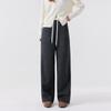 FivePlus Women's Knit Straight Wide-Leg Casual Pants