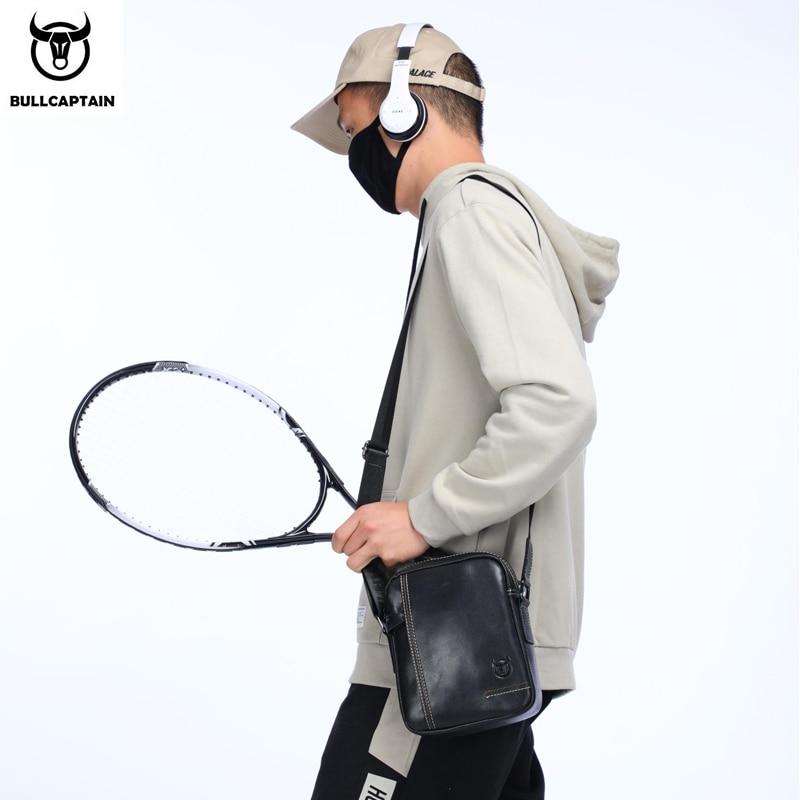 BULLCAPTAIN Мужская сумка через плечо, мужские сумки на плечо, сумки на молнии, большая вместительная сумка из натуральной кожи для мужчин, сумки-мессенджеры