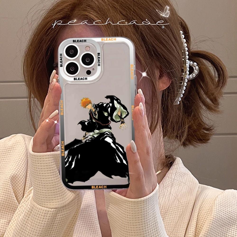 Чехол для телефона Bleach Куросаки Ичиго для iPhone 15 11 12 13 14 Mini Pro Max XR X XS TPU Прозрачный чехол