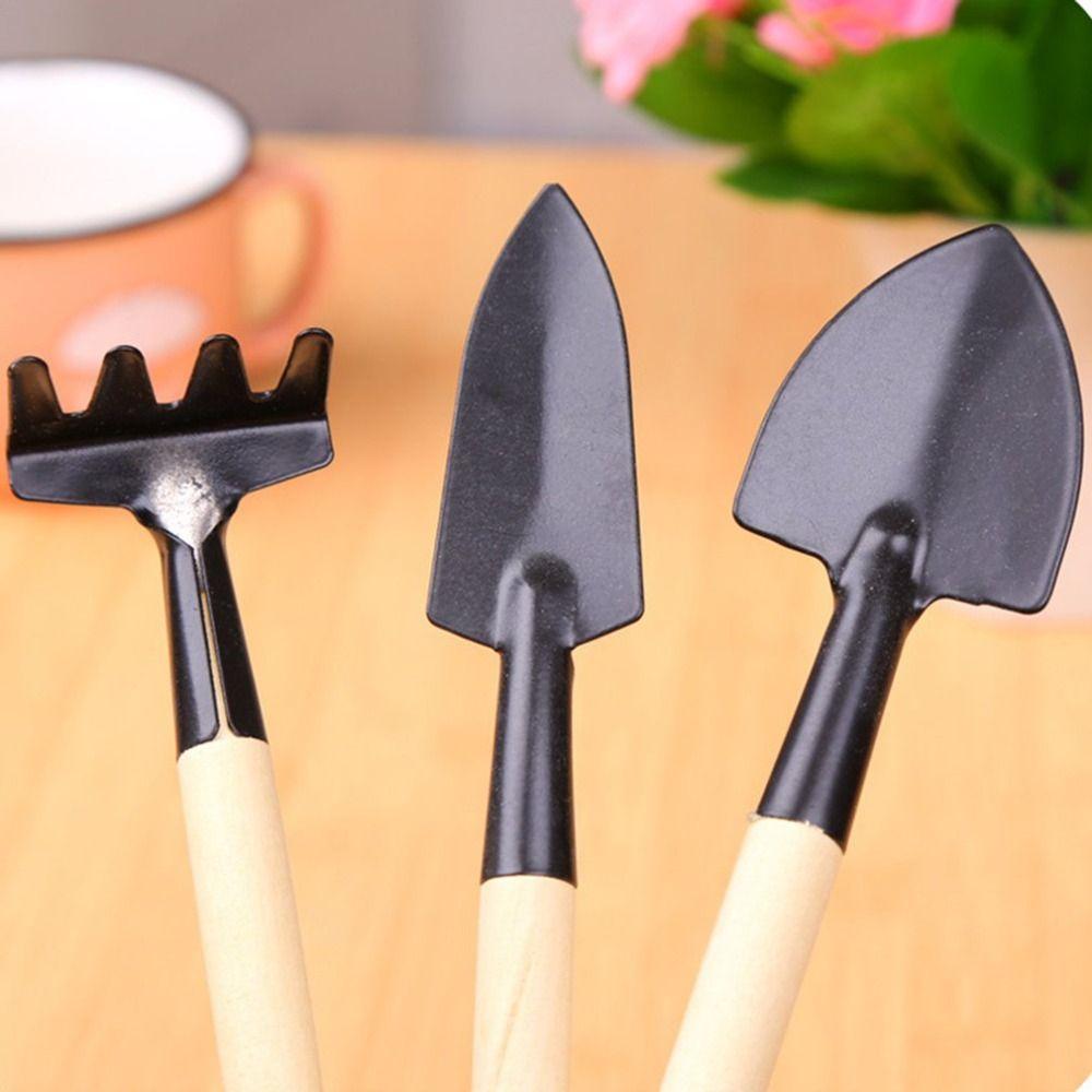 Wooden Handle Digging Weeding Multifunctional Bonsai Tools Shovel Garden Shovel Small Rake Spade