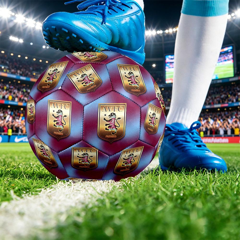 Футбольный мяч Aston Villa, размер 5, с принтом, противоскользящий, для взрослых, сувенир для футбольных фанатов