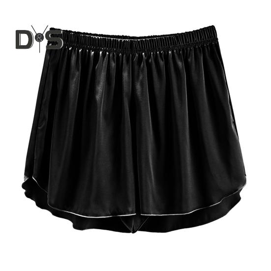 Женские пижамные шорты для дома, эластичные оборки, подол, дышащие повседневные спортивные шорты для дома, йоги, повседневная одежда