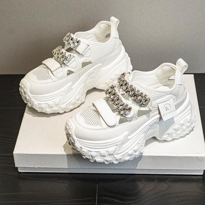 Поп-туфли с толстой подошвой, дышащая обувь, повседневные модные сандалии