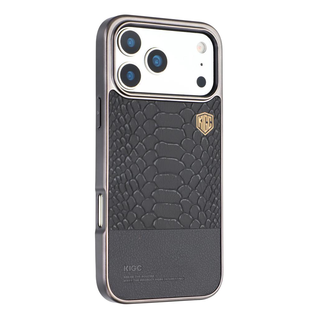 KIGC For iPhone 17 Pro Max Case Compatible with MagSafe Hybrid Phone Cover Crocodile Texture