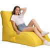 Большое роскошное кресло-мешок для отдыха, наполненное бобами (Готов использовать)для Дома, Офиса, Спальни, Игровой комнаты, Гостиной, Зоны отдыха Цвет Желтый