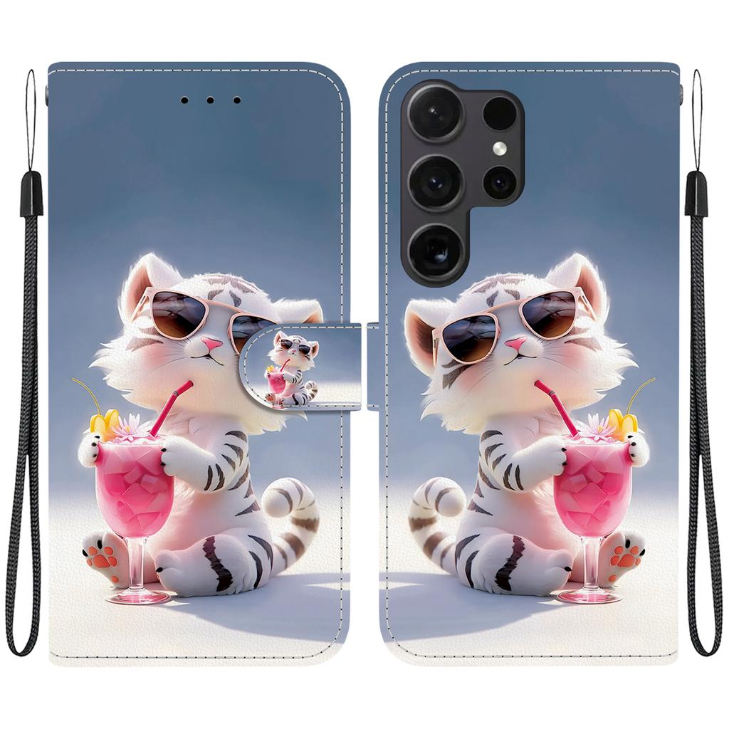 For Samsung Galaxy S26 Ultra Case Pattern Printing Leather Flip Wallet Phone Cover with Lanyard