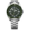 VICTORINOX JOURNEY 1884 Men's Automatic Watch, Green Dial, Stainless Steel Bracelet, Stainless Steel Case (316L), Water Resistant, Analog [Official Ja