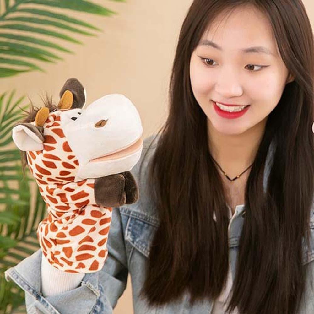 Cartoon Animal Hand Puppet Stuffed Appease Dolls Kid Gifts Hand Finger Puppets Early Education