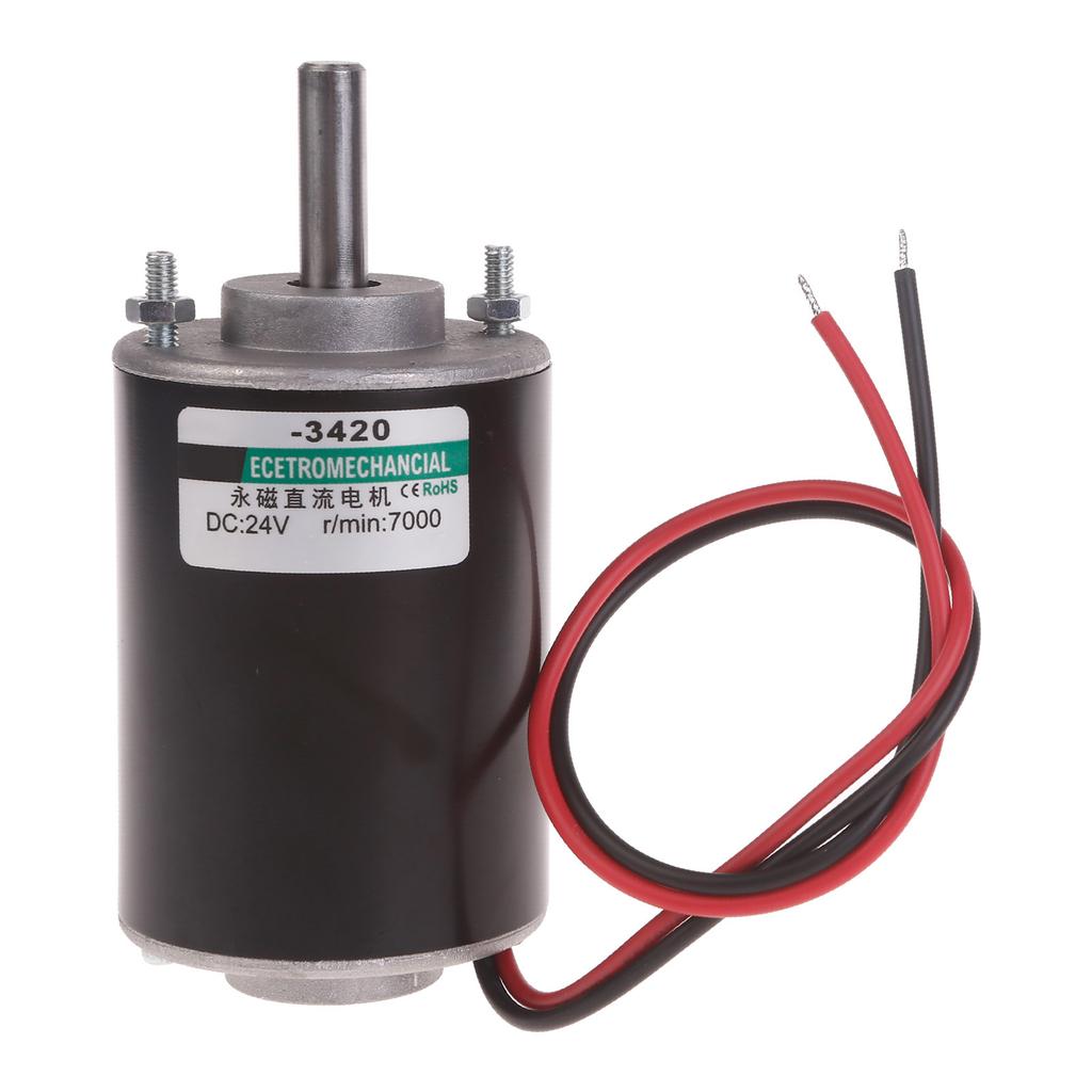12V/24V 30W CW/CCW Permanent Magnet DC Motor Reversible Electric Gear Motor High Speed Low Noise for DIY Generator