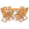 Day and Night - Day and Night Folding Garden Dining Set 7 Pieces Solid Acacia Wood