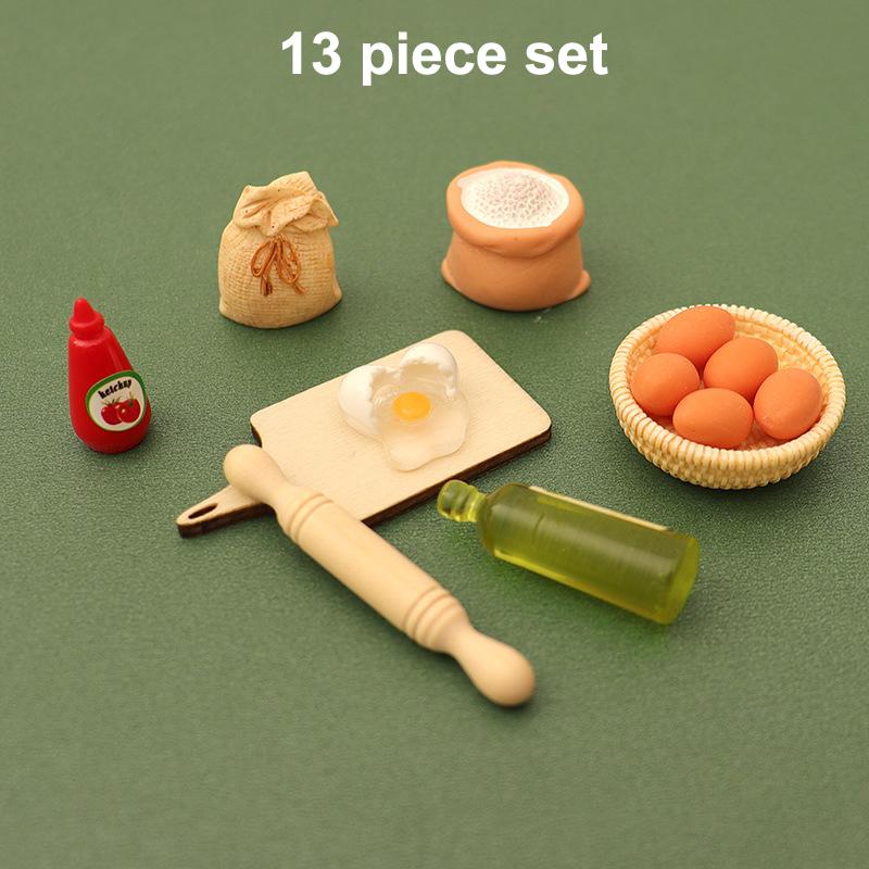 1/12 кукольный домик миниатюрный кухонный набор модель кукольная кухня принадлежности для выпечки декор игрушка микросцена строительство реквизит