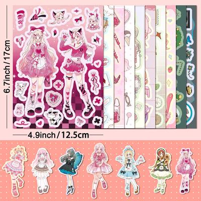 10 секундных наклеек Sailor Moon Наклейки с персонажами Loli Girl Наклейки для аккаунта Girl Diy Hand