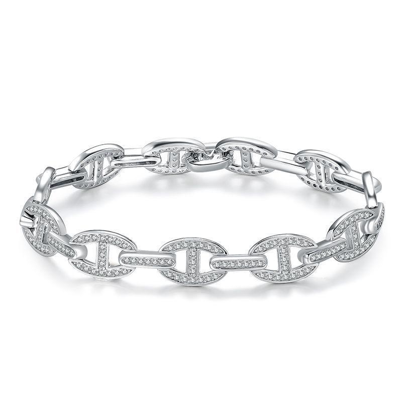 Xiancan 2024 Серебряный браслет с бриллиантами в форме пятачка S925 - Стильная мода Минъюань