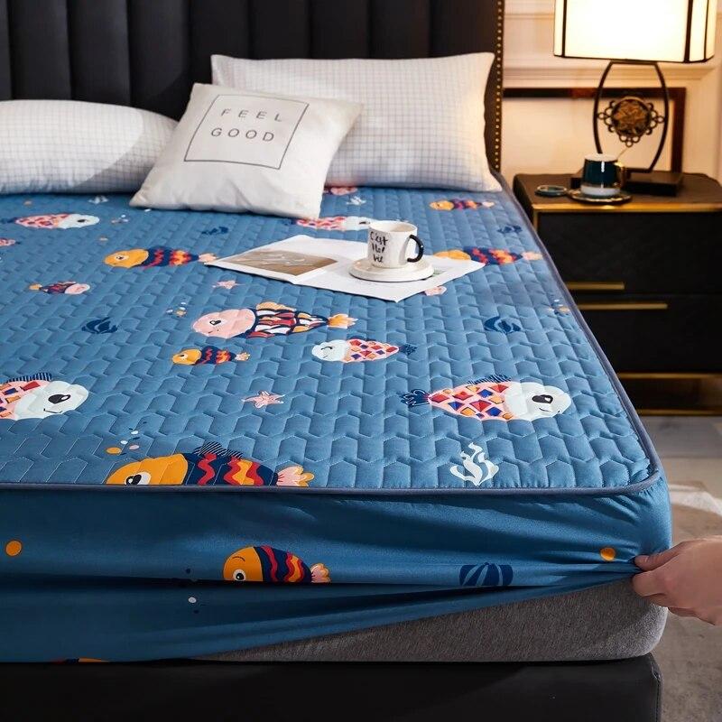 Водонепроницаемый наматрасник, утолщенный коврик для кровати, мягкий тканевый чехол на кровать, постельное белье, простыни, защита для матраса для дома, гостиной