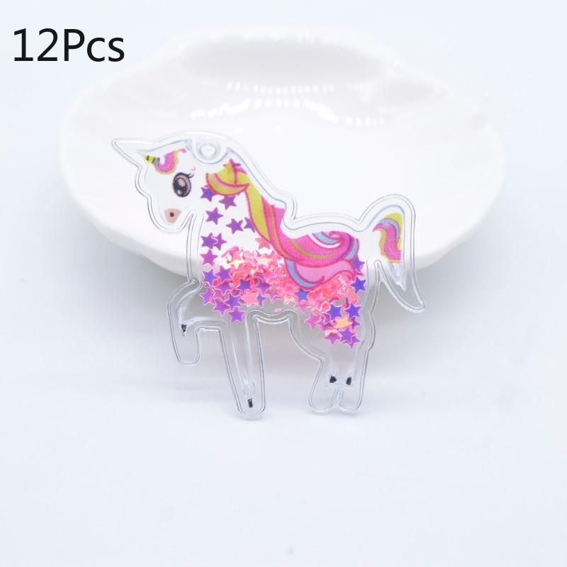 12 шт. новые аппликации с принтом единорога для скрапбукинга, сделай сам, нашивки для украшения дома, аксессуары для украшений