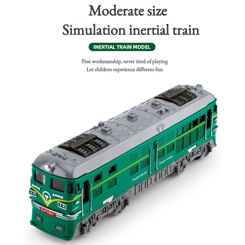 Simulation Scale Rail Vehicle Toy Miniature Train Car Toys Inertial Train Model  Kids Toys