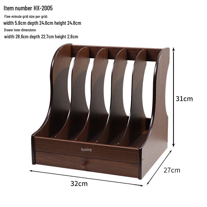 Деревянный настольный держатель для файлов и вертикальный органайзер для книг