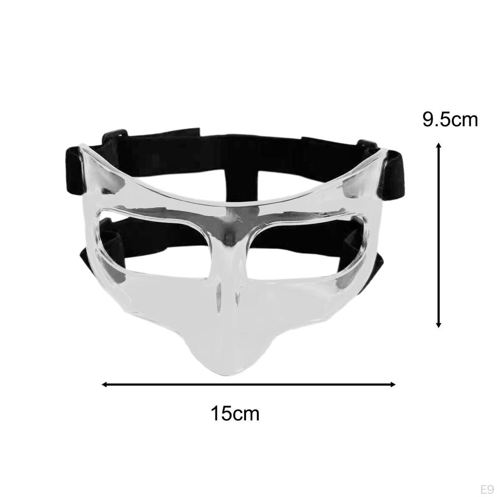 Баскетбольная маска для лица, для взрослых, регулируемый эластичный ремешок, защита для носа