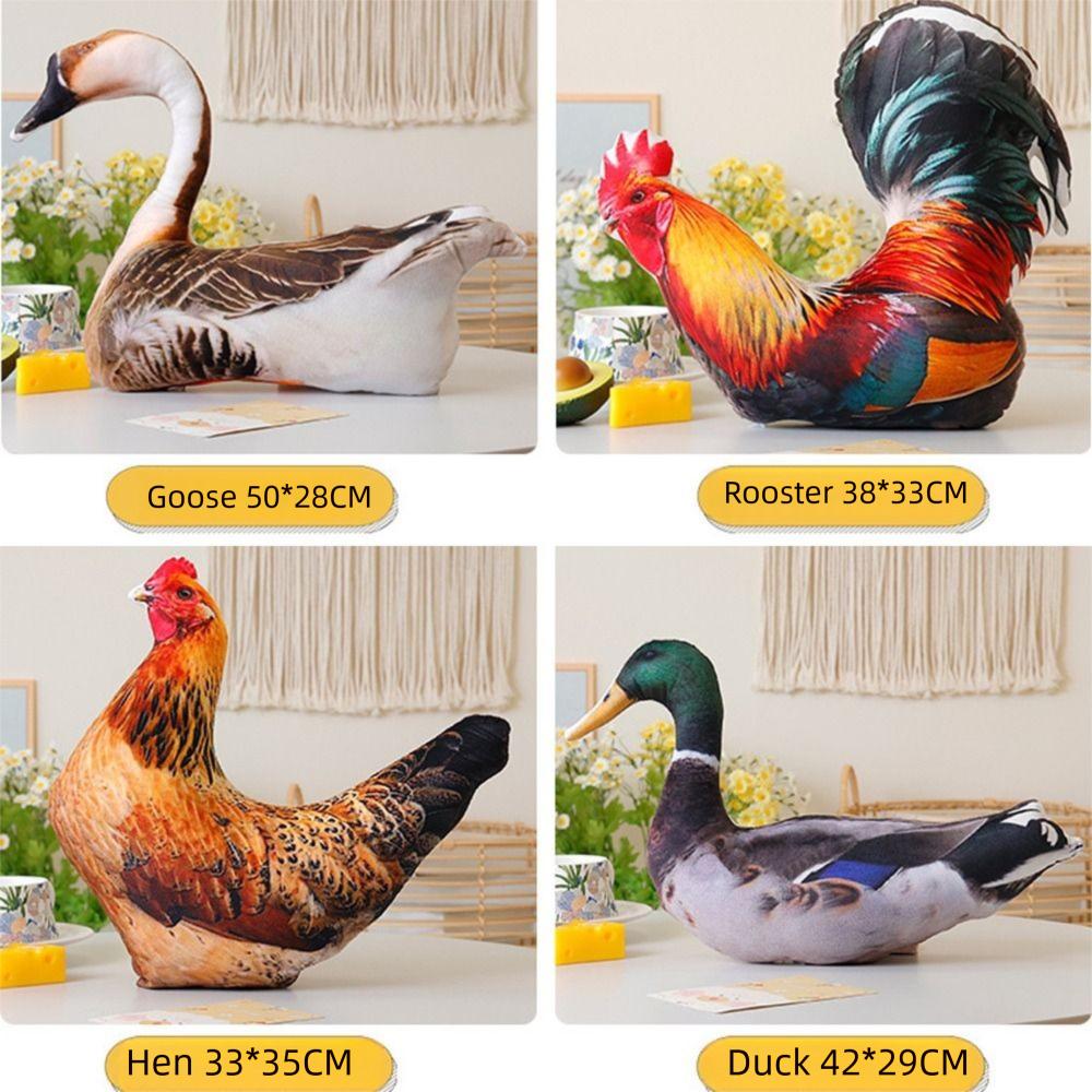 Simulation Design 3D Bird Plush Toy Lifelike Texture Stuffed Doll New Stuffed Goose Toy Home Decor