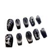 Handmade Short Haggimi Gradient Cat Eye Flash Nail Sticker Cute Nail Art Wearable