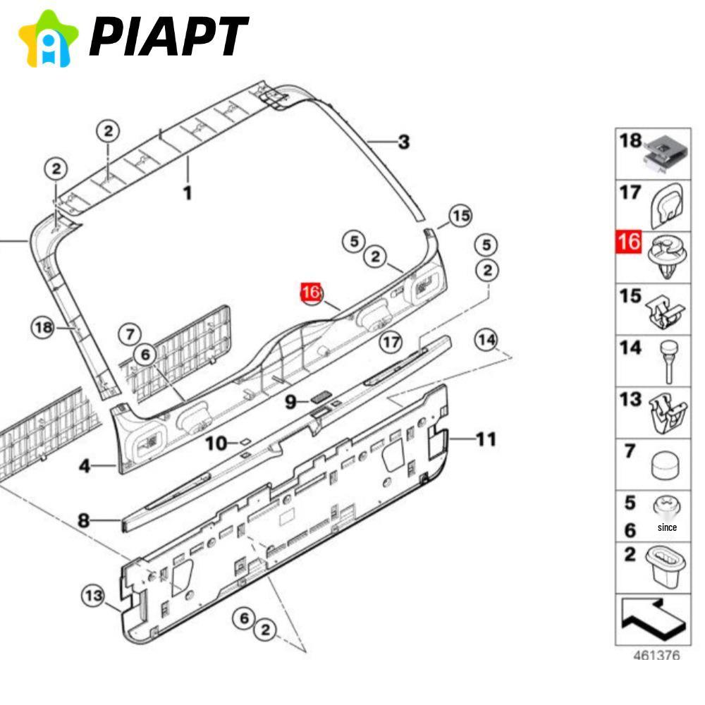 50 шт. Белые клипсы для панелей дверной обшивки 9 мм для BMW, OE# 51411973500
