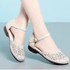 Sandals Women's 2025 New Fashionable Versatile Comfortable Hollow Flat Bottom Non-slip Middle-aged Niche Bag Head Women's Sandals