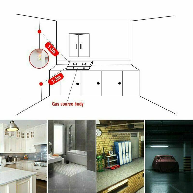 Датчик газа Aidier 12 В, датчик сигнализации, сжиженный нефтяной газ, природный мотор, кемпер, светодиодная вспышка, звуковая сигнализация