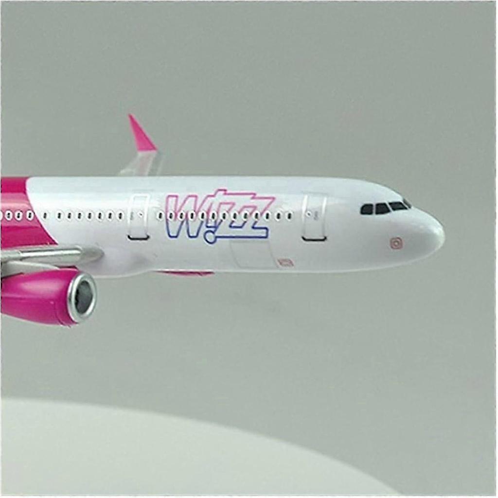 Resin A321 Aircraft Model Toy, 22cm, Wizz Air Compatible, Static Display Miniatu