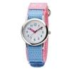 [Clefer] Analog Wristwatch for Kids, Waterproof, Cloth Strap, Nylon Strap, Pink, NB-AK218-A