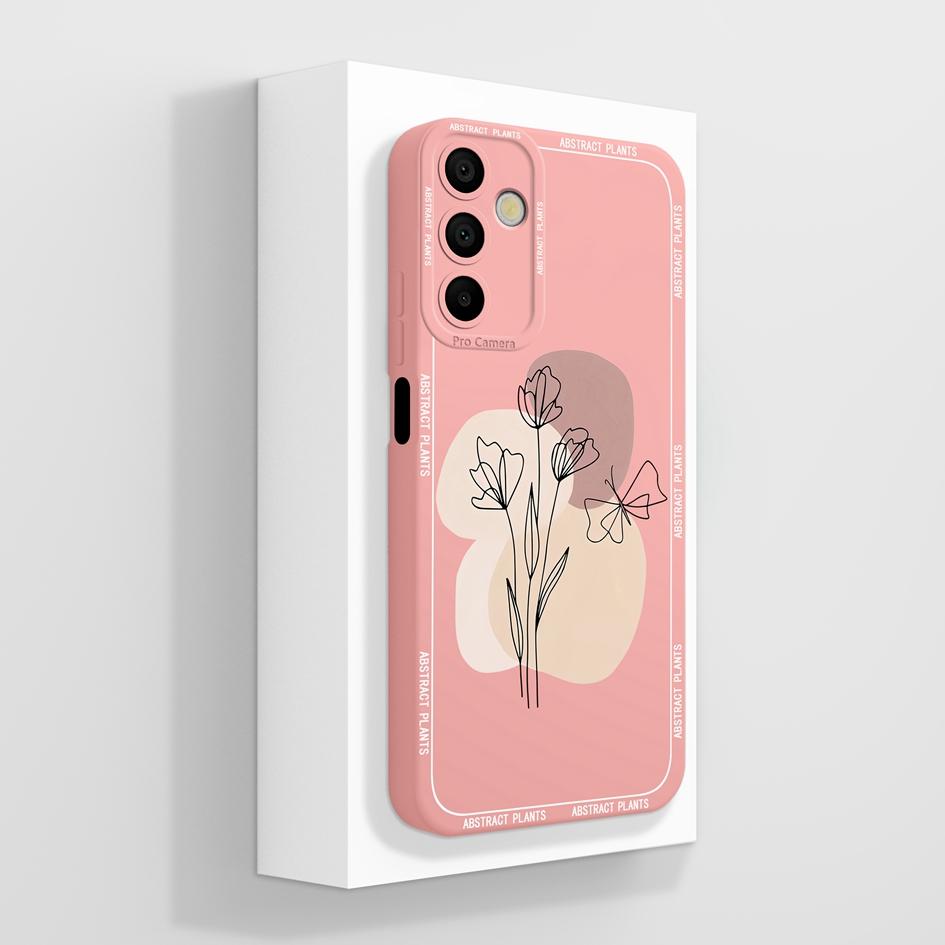 Чехол для телефона Samsung Galaxy A15 A 15 4G 5G. Роскошный модный дизайн. Матовый черный квадрат. Высококачественный мягкий жидкий силиконовый чехол для бампера Samsung.