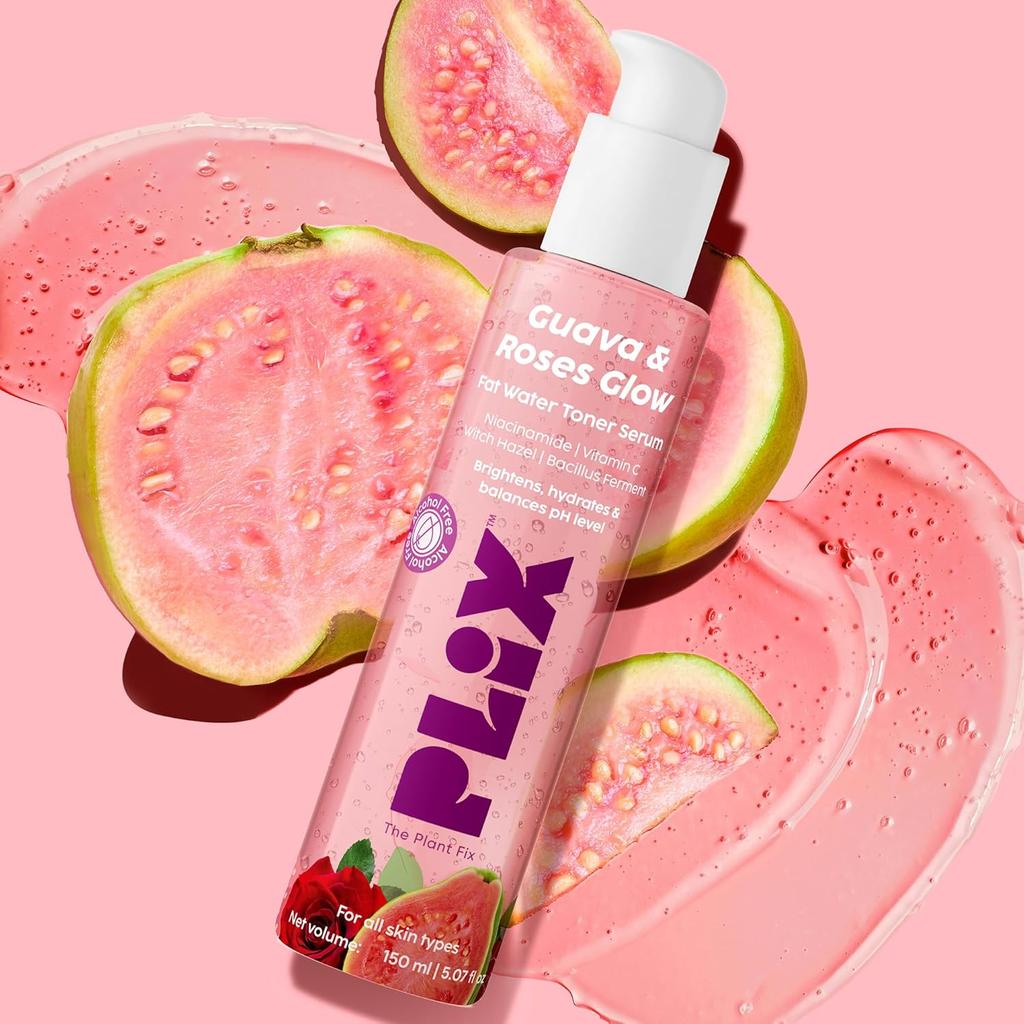 PLIX The Plant Fix Гуава и Розы Сияние Жидкое Масло-Тонер Сыворотка 2-в-1 Увлажняющий Тонер для Лица 150 мл