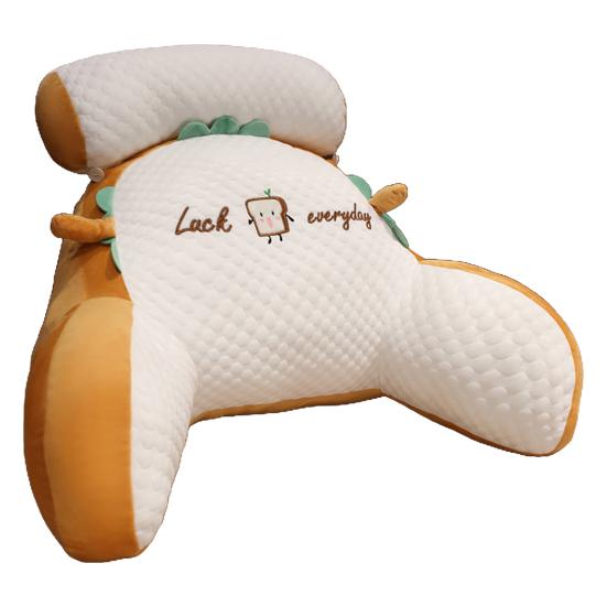 Подушка для чтения на кровати с поддержкой рук, мультяшный принт, съемная спинка, поддержка дивана, подушка, подушка