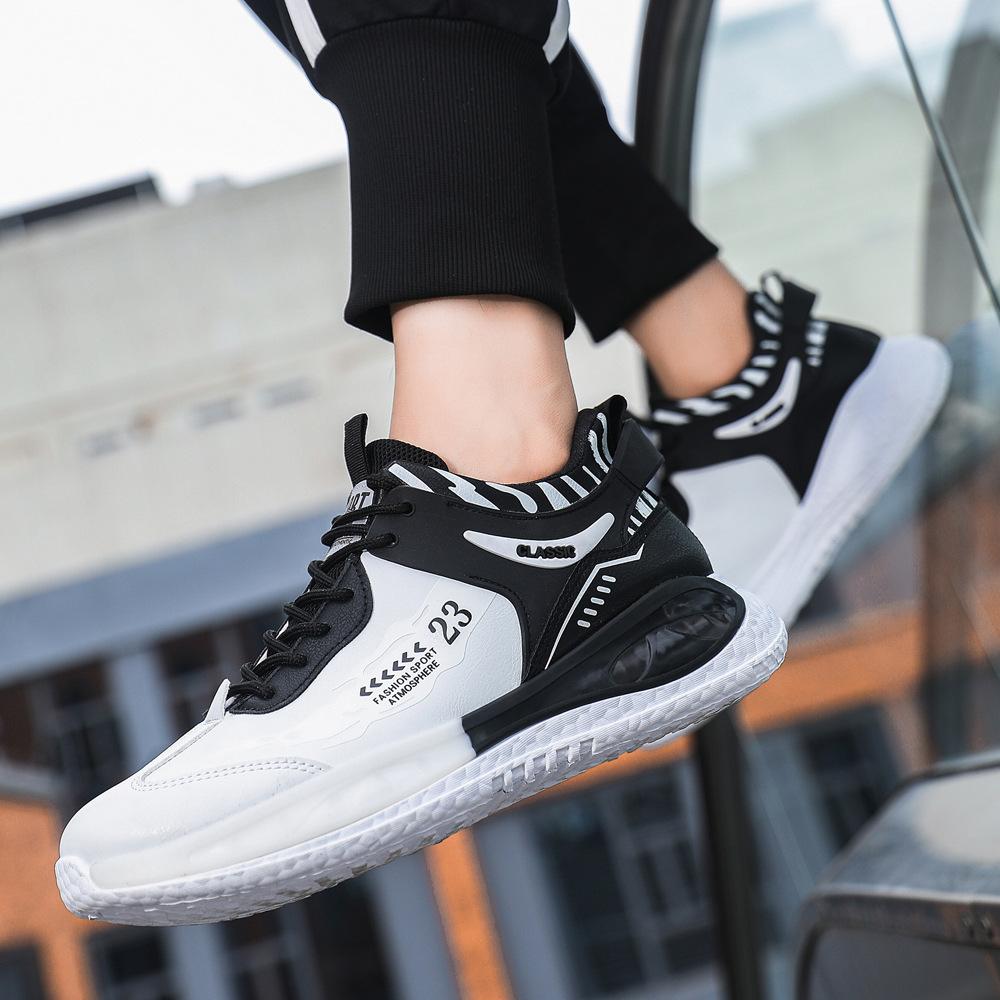 Повседневная мужская обувь. Новая молодежная модная дышащая спортивная обувь на толстой подошве. Модная повседневная обувь.