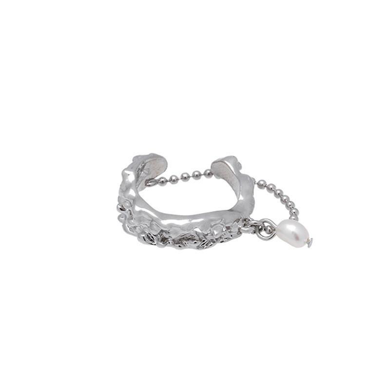 Трендовое геометрическое кольцо с жемчугом для женщин, стильный регулируемый винтажный дизайн на 2023 год