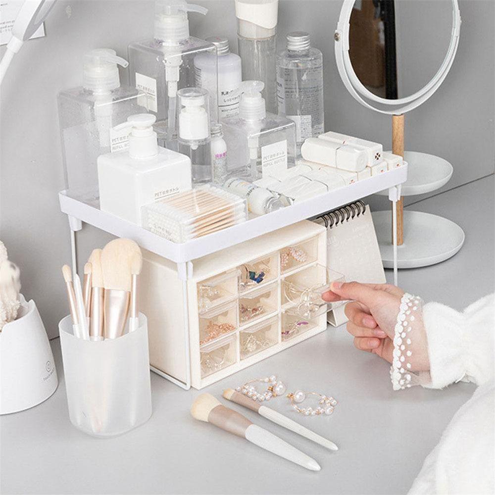 Kitchen Multifunctional Space Saving Shelf Makeup Organizer Desktop Storage Holder Storage Rack