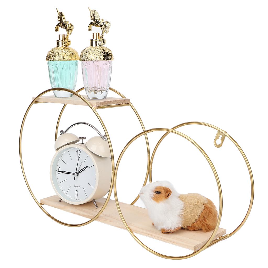 Настенная полка для хранения Металлическая круглая декоративная Настенный плавающий органайзер для ванной комнаты