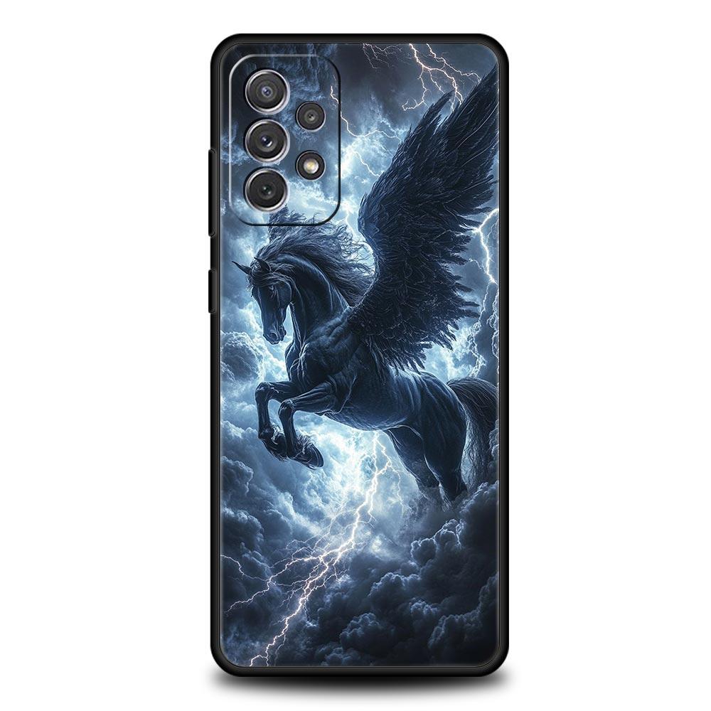 Чехол для телефона Samsung Galaxy A13 A15 A17 A07 A21S A22 A23 A25 A31 A73 A32 A52 A52S A41 5G Мягкий ТПУ Корпус Лошадь Животное Funda Сумка