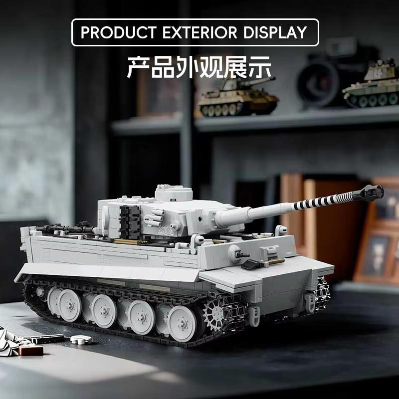 Военный Армия 1:28 Тяжелый Танк Тигр MOC Строительная Модель Наборы Кирпичей Креативные Блоки Игрушки Праздничный Подарок Для Взрослого Друга 1600+ шт.
