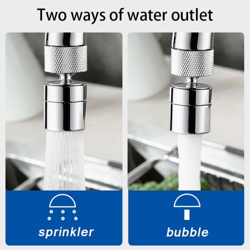 Silver Kitchen Faucet Water Bubbler Saving Tap Aerator Diffuser Faucet Shower Head Filter Nozzle Connector Adapter for Bathroom