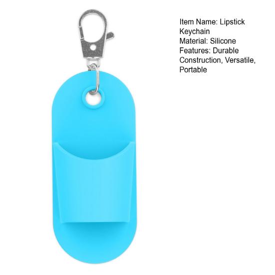 Силиконовый брелок-держатель для помады, яркие цвета, держатель для помады, подвеска для сумки, кольцо для ключей, легко крепится к сумке