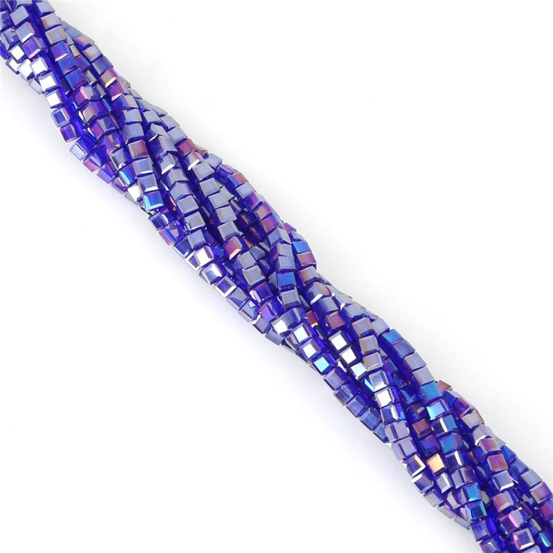 Квадратной формы австрийские хрустальные бусины кубические стеклянные свободные разделительные бусины для изготовления ювелирных изделий DIY аксессуар