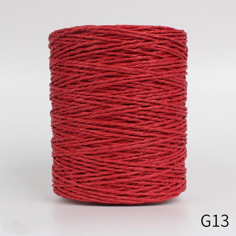 280M/Roll Cushion Baskets Knitting Material Hat HandBag Colorful Threads For Summer Hand Knit Crochet Natural Raffia Straw Yarn