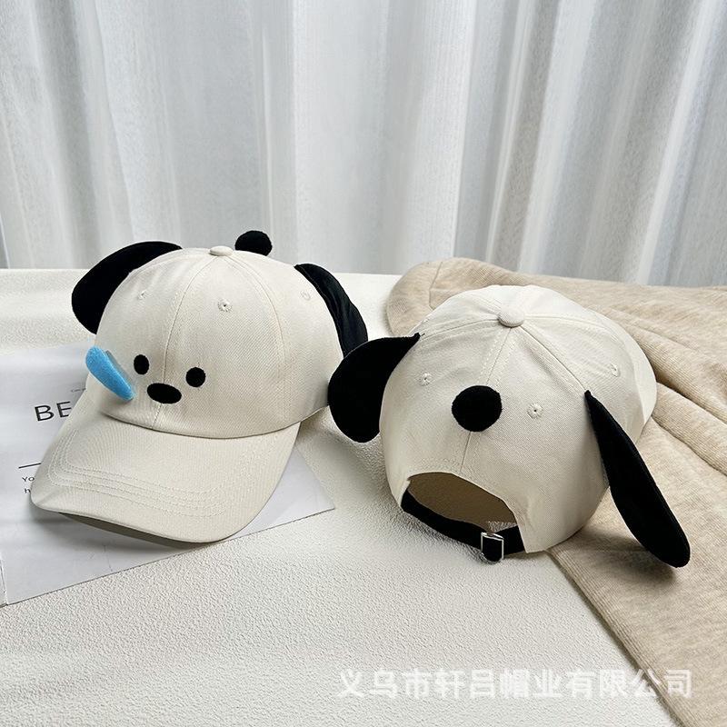 Internet celebrity new cute cute three-dimensional snot puppy hat spring and summer sunshade baseball cap trendy embroidery cap