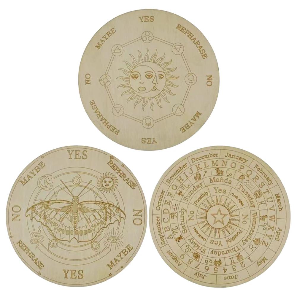 Новая деревянная маятниковая доска с луной, звездами, гаданием, лечебной медитационной доской, энергетической резной пластиной, украшениями, метафизическим алтарем