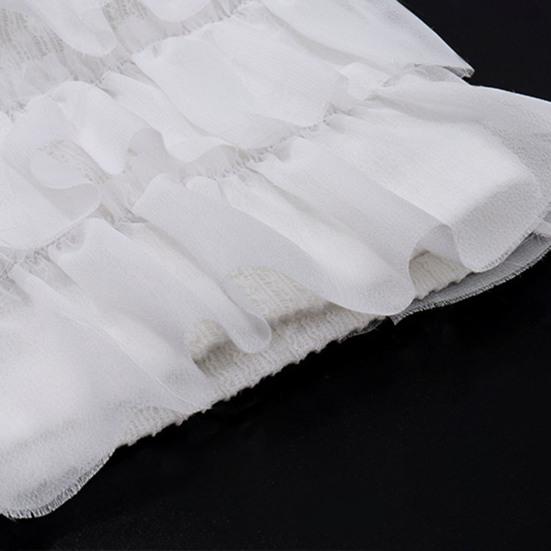 Женский сексуальный комплект из двух мини-юбок с низкой талией, многоуровневая юбка с оборками, короткий расклешенный топ с длинными рукавами и завязками, комплект для вечеринки и клуба