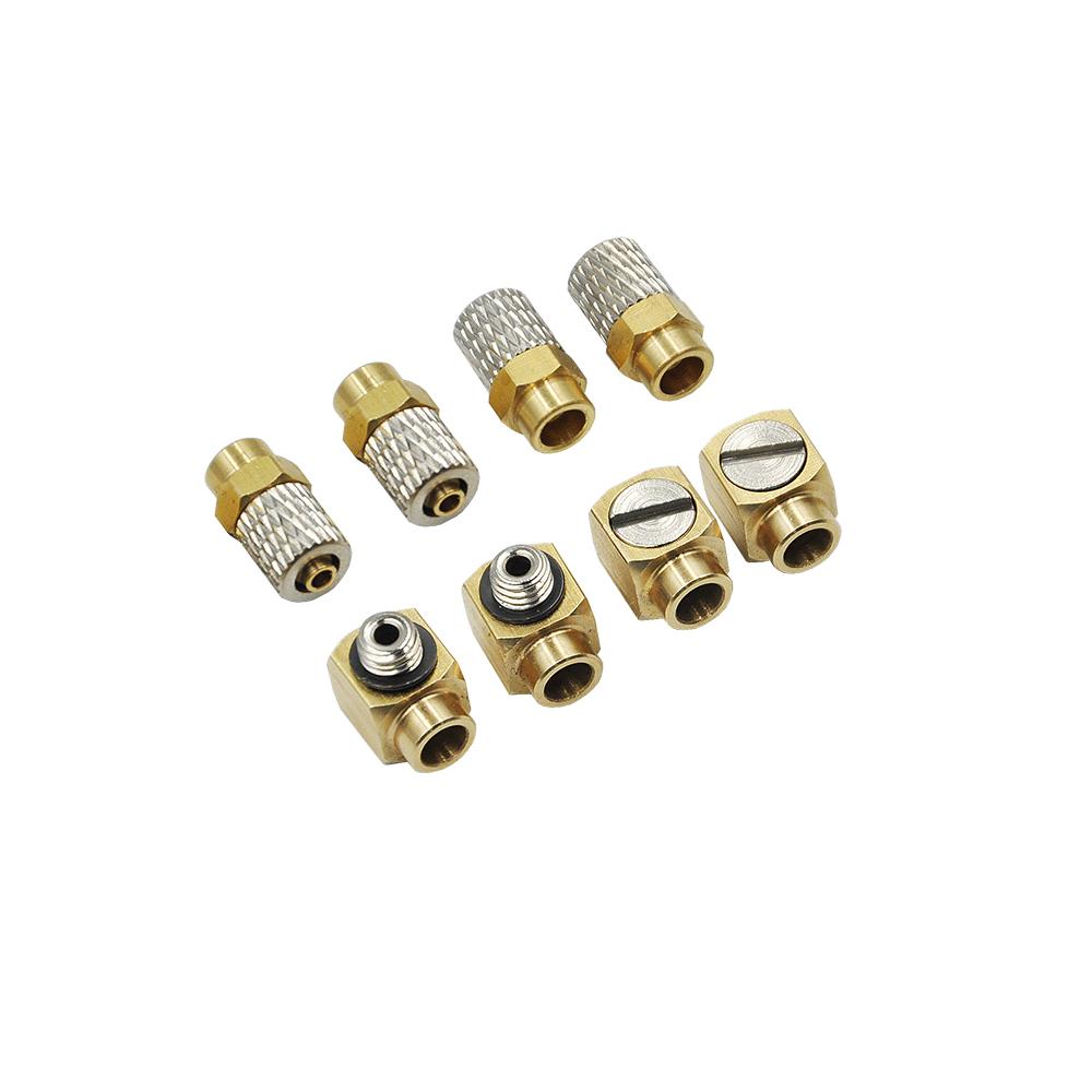 Upgrade Full Copper Hydraulic Oil Pipe Connectors For 1:14 RC Metal Excavator Metal Arm Part