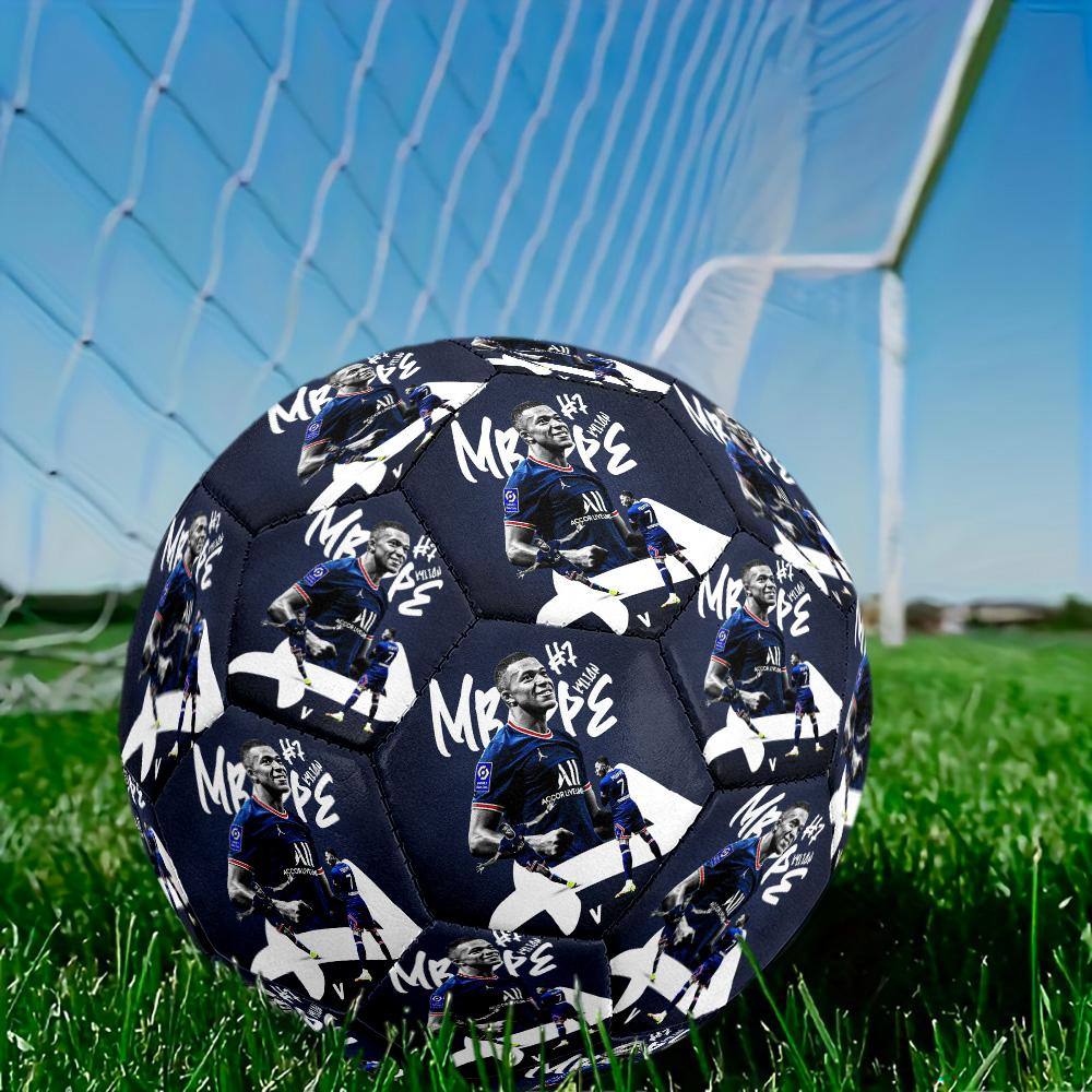 Mbappé Size 5 Soccer Ball Machine-Stitched Indoor Outdoor Training and Matches Surprise Collection Gift